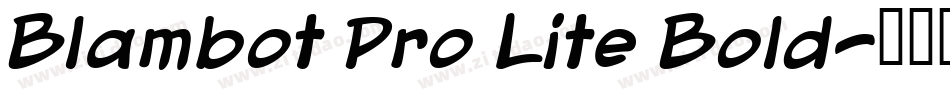 Blambot Pro Lite Bold字体转换